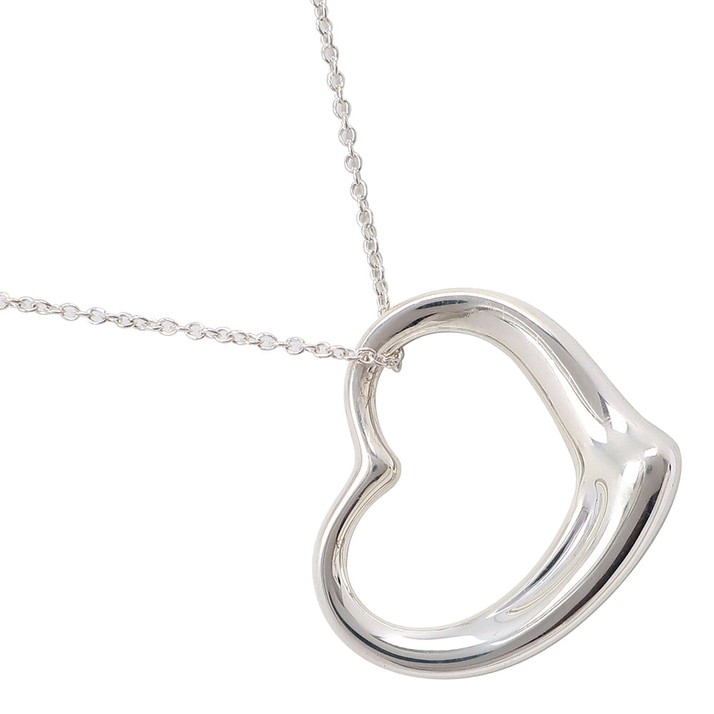 TIFFANY&Co. Necklace Silver925 Silver Elsa Peretti Open Heart Large Women Used Authentic