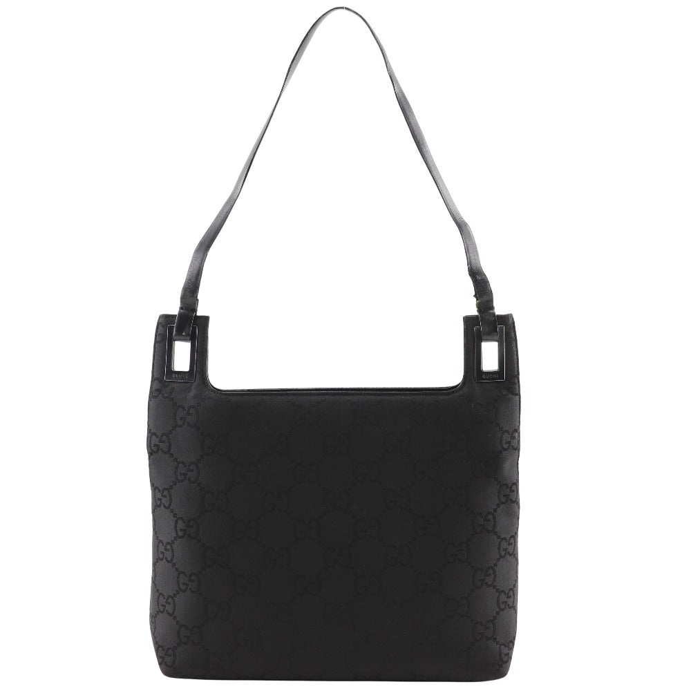 GUCCI Shoulder Bag 1998 GG nylon black one belt Women Used Authentic