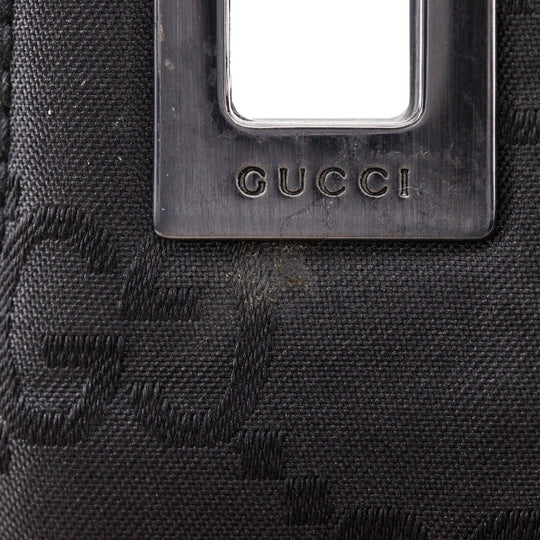 GUCCI Shoulder Bag 1998 GG nylon black one belt Women Used Authentic