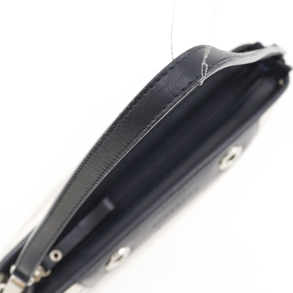 BURBERRY Shoulder Bag canvas off white one belt Women Used Authentic