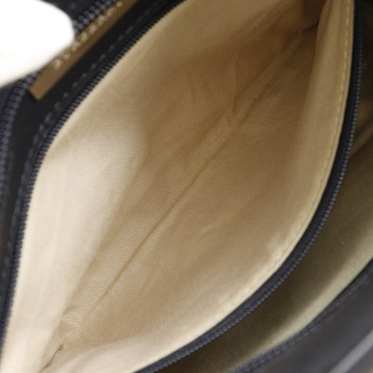 BURBERRY Shoulder Bag canvas off white one belt Women Used Authentic