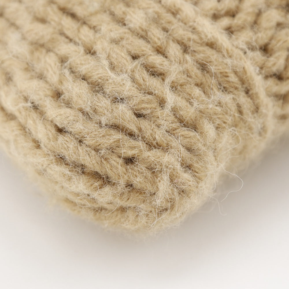 BURBERRY BLUE LABEL Shoulder Bag wool beige knit Women Used Authentic