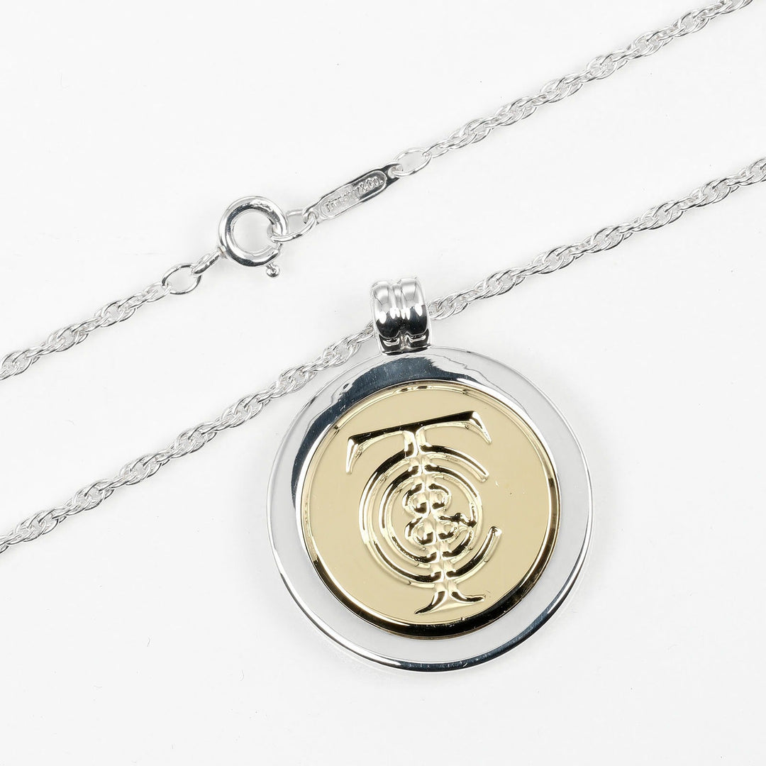 TIFFANY&Co. Necklace Silver925, K18 Yellow Gold Silver T & C coin Women Used Authentic