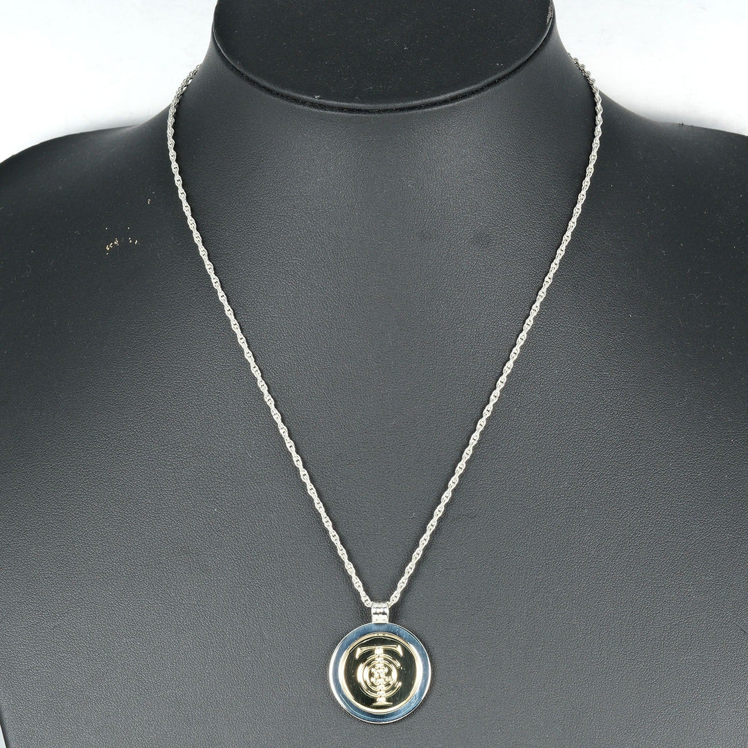TIFFANY&Co. Necklace Silver925, K18 Yellow Gold Silver T & C coin Women Used Authentic