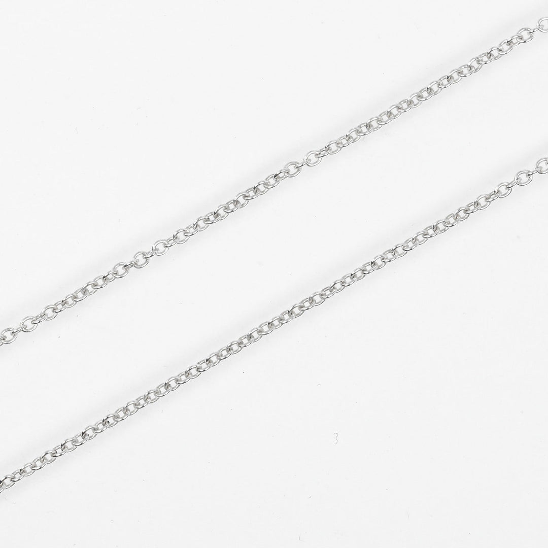 TIFFANY&Co. Necklace Silver925, pink sapphire Silver Open heart Women Used Authentic