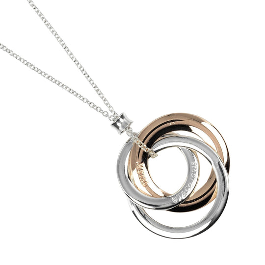 TIFFANY&Co. Necklace Silver925, Rubedo Metal Silver 1837 Interlocking Circle Women(Unisex) Used Authentic