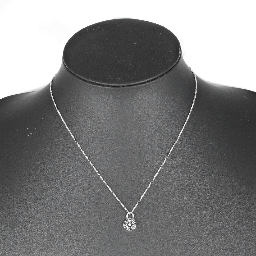 TIFFANY&Co. Necklace Silver925, Diamond Silver 1837 Round Rock Women Used Authentic