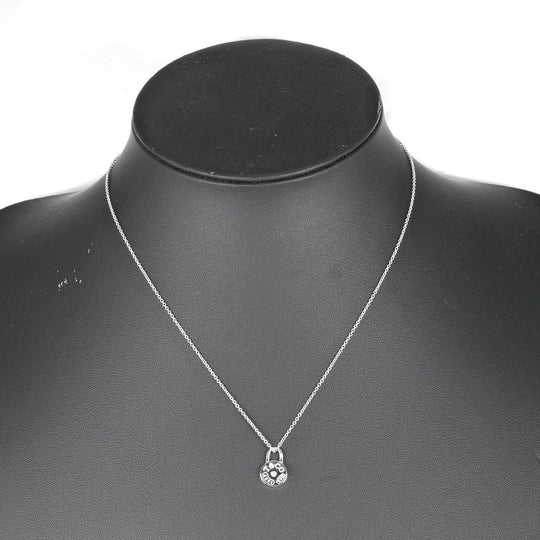TIFFANY&Co. Necklace Silver925, Diamond Silver 1837 Round Rock Women Used Authentic
