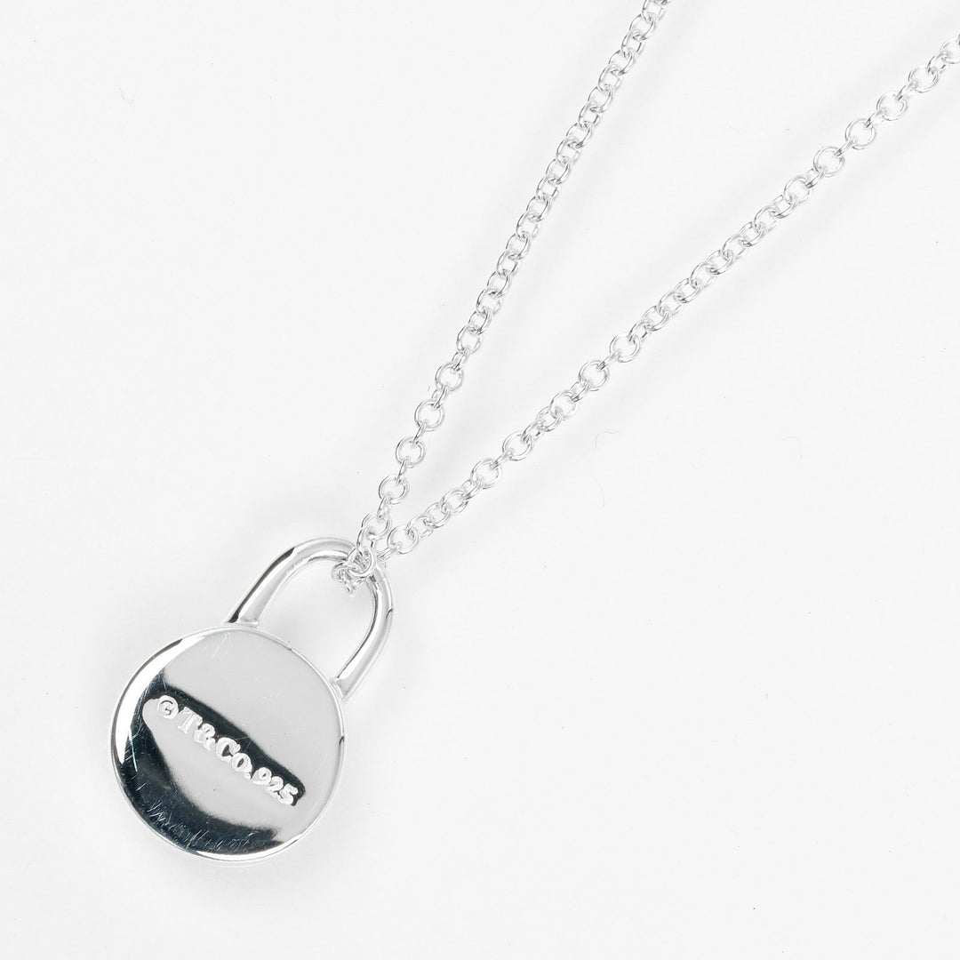 TIFFANY&Co. Necklace Silver925, Diamond Silver 1837 Round Rock Women Used Authentic