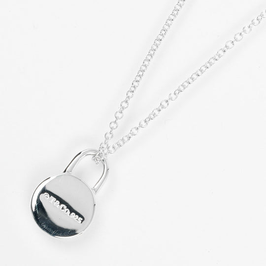 TIFFANY&Co. Necklace Silver925, Diamond Silver 1837 Round Rock Women Used Authentic