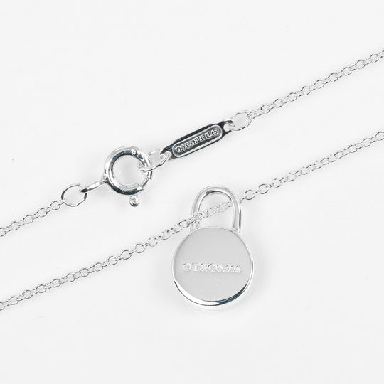 TIFFANY&Co. Necklace Silver925, Diamond Silver 1837 Round Rock Women Used Authentic