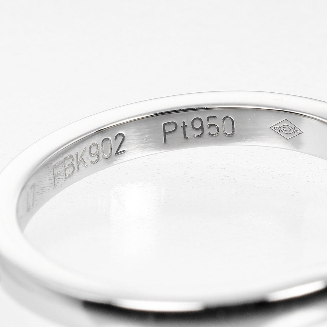 CARTIER Ring Pt950Platinum, 3P Diamond Silver Ballerina curve Women 47 Used Authentic