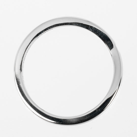 CARTIER Ring Pt950Platinum, 3P Diamond Silver Ballerina curve Women 47 Used Authentic