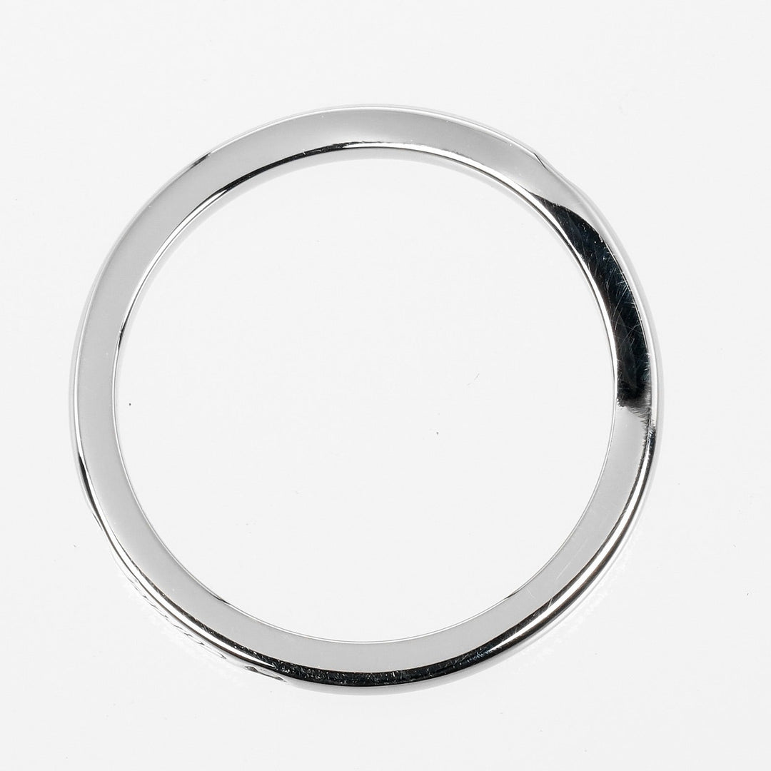 CARTIER Ring Pt950Platinum, 3P Diamond Silver Ballerina curve Women 47 Used Authentic