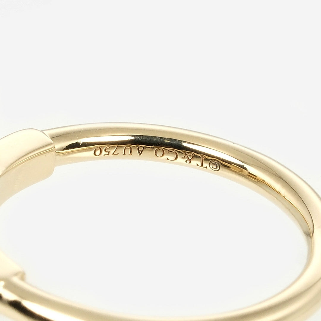 TIFFANY&Co. Ring K18 yellow gold gold T wire Women Used Authentic