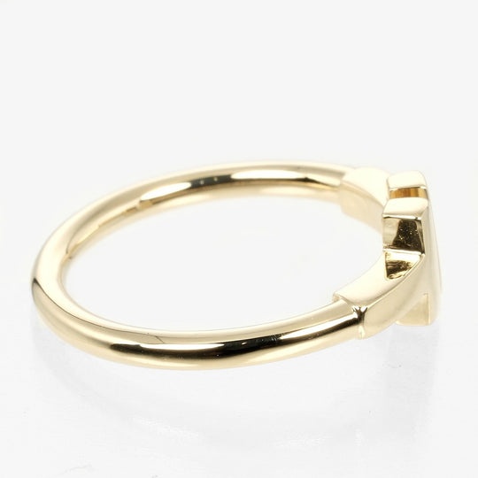 TIFFANY&Co. Ring K18 yellow gold gold T wire Women Used Authentic