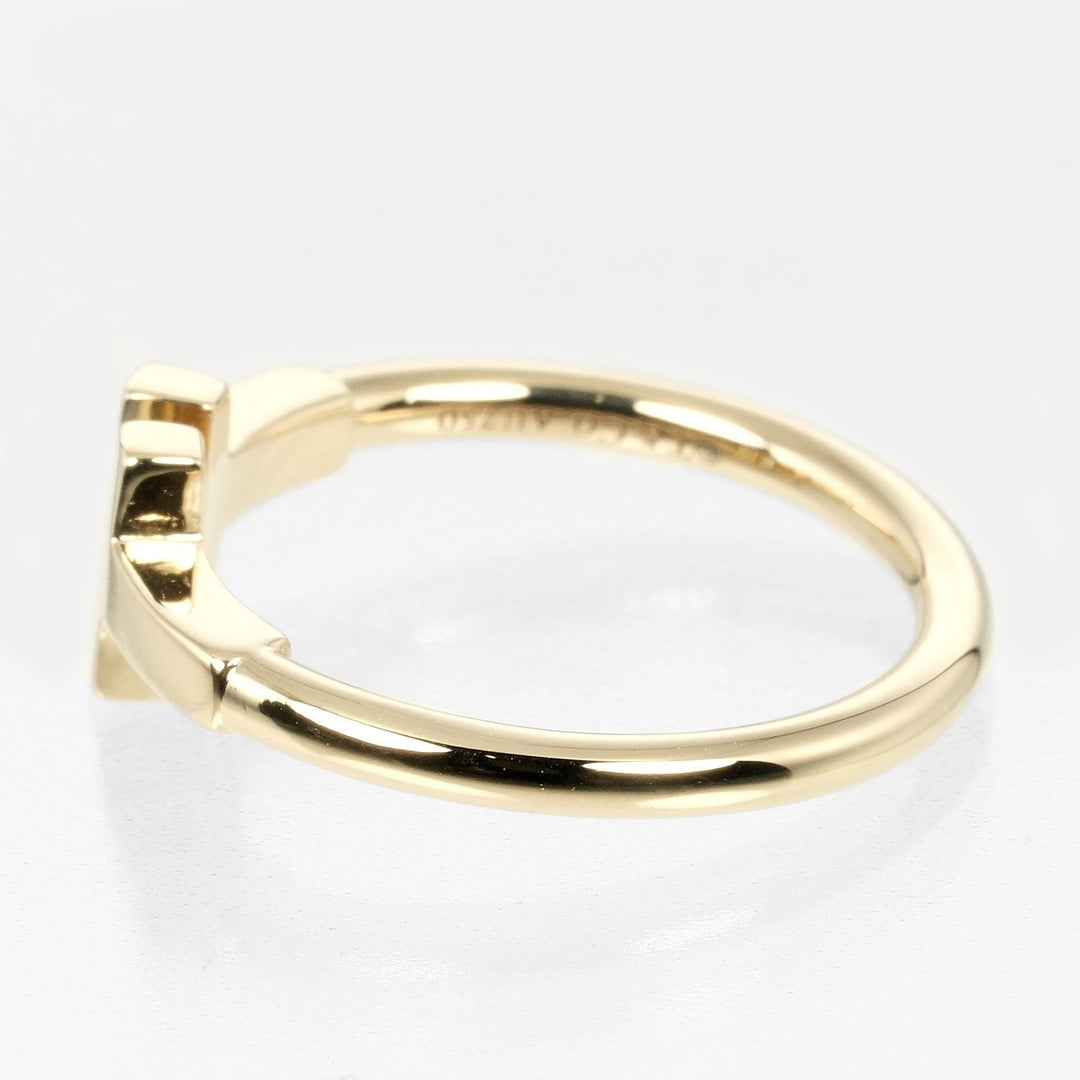TIFFANY&Co. Ring K18 yellow gold gold T wire Women Used Authentic