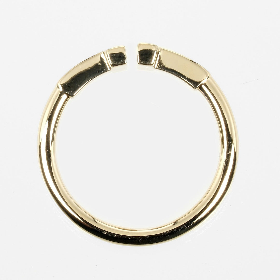 TIFFANY&Co. Ring K18 yellow gold gold T wire Women Used Authentic