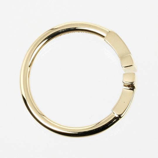 TIFFANY&Co. Ring K18 yellow gold gold T wire Women Used Authentic