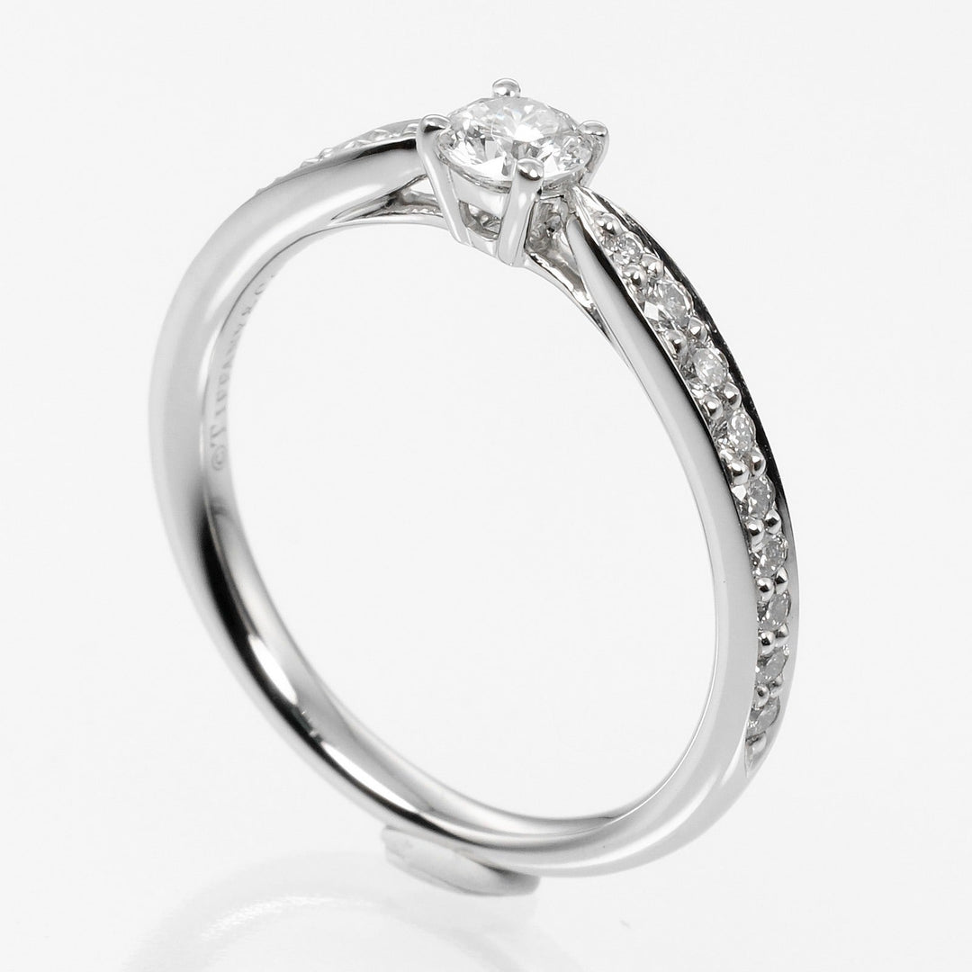 TIFFANY&Co. Ring 0.19ct VVS1/I/3EX Pt950Platinum, Diamond Silver harmony Women Used Authentic