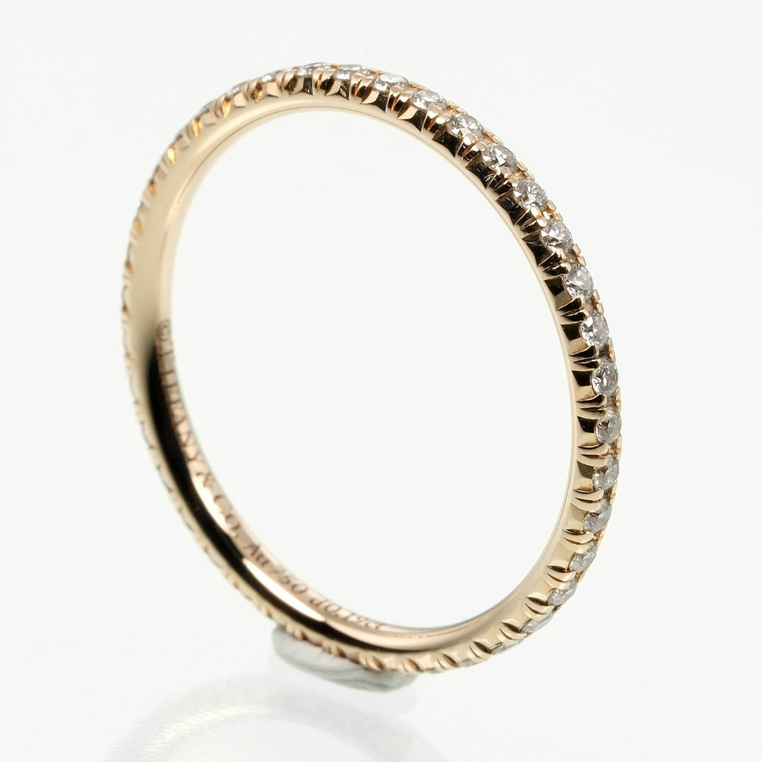 TIFFANY&Co. Ring K18 pink gold, diamond gold Solest Full Eternity Women Used Authentic