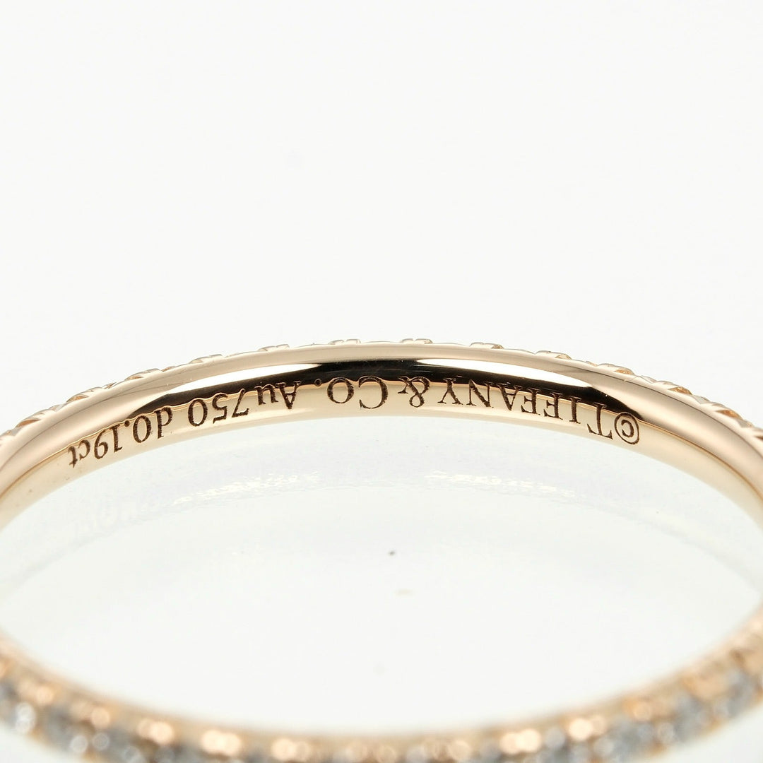 TIFFANY&Co. Ring K18 pink gold, diamond gold Solest Full Eternity Women Used Authentic