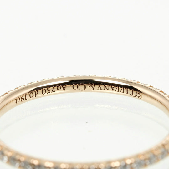 TIFFANY&Co. Ring K18 pink gold, diamond gold Solest Full Eternity Women Used Authentic