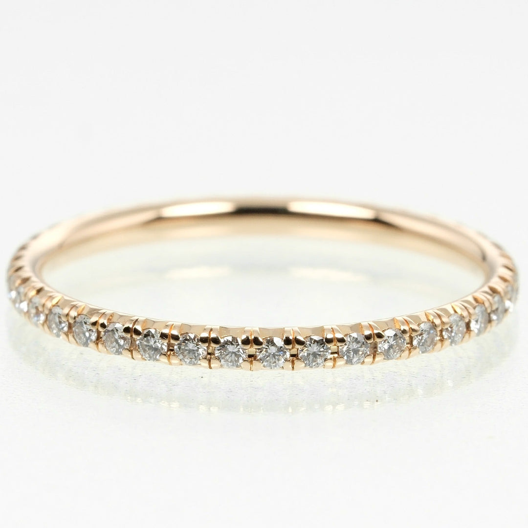 TIFFANY&Co. Ring K18 pink gold, diamond gold Solest Full Eternity Women Used Authentic