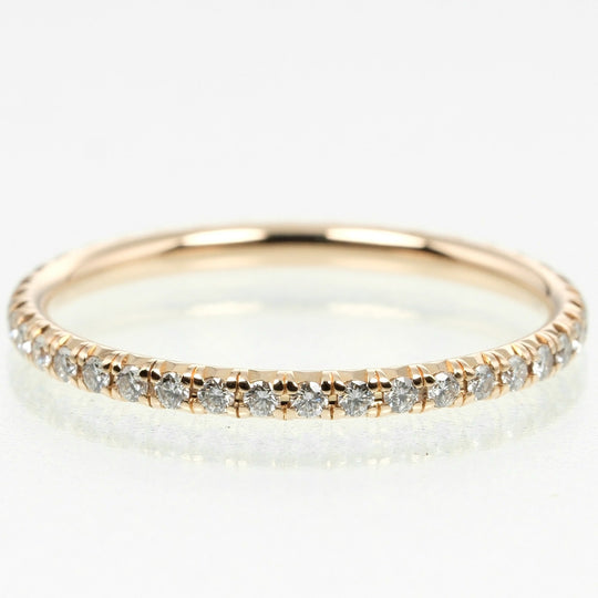 TIFFANY&Co. Ring K18 pink gold, diamond gold Solest Full Eternity Women Used Authentic