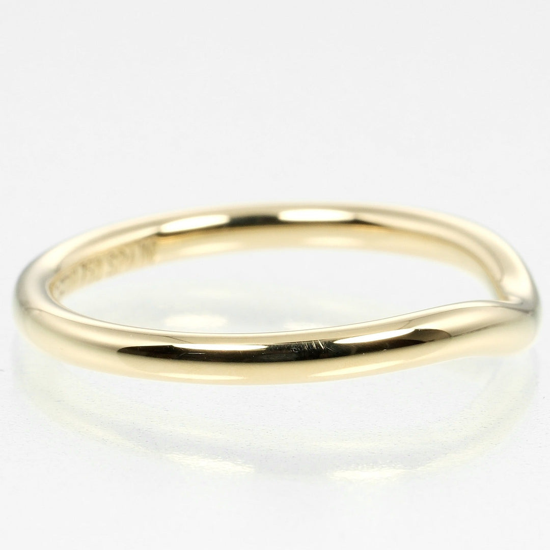 TIFFANY&Co. Ring K18 yellow gold gold 0.1" model Curved band Women Used Authentic
