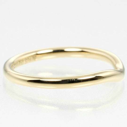 TIFFANY&Co. Ring K18 yellow gold gold 0.1" model Curved band Women Used Authentic