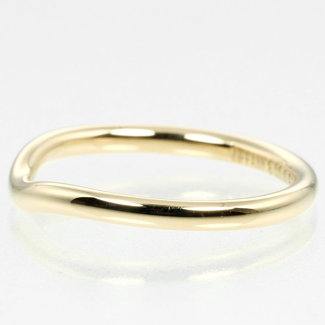 TIFFANY&Co. Ring K18 yellow gold gold 0.1" model Curved band Women Used Authentic