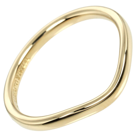TIFFANY&Co. Ring K18 yellow gold gold 0.1" model Curved band Women Used Authentic