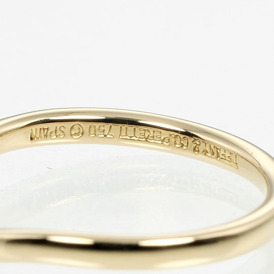 TIFFANY&Co. Ring K18 yellow gold gold 0.1" model Curved band Women Used Authentic
