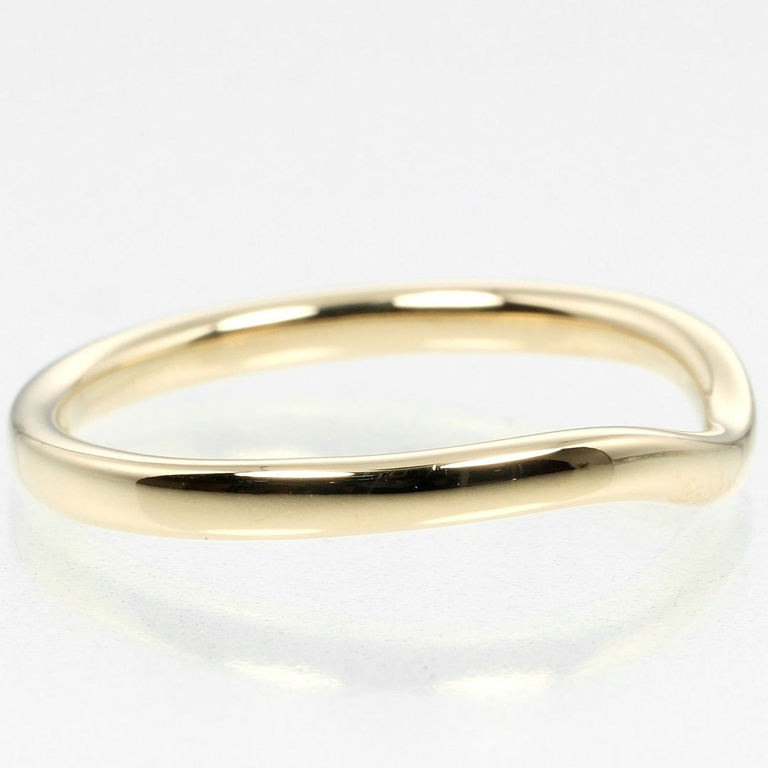 TIFFANY&Co. Ring K18 yellow gold gold 0.1" model Curved band Women Used Authentic