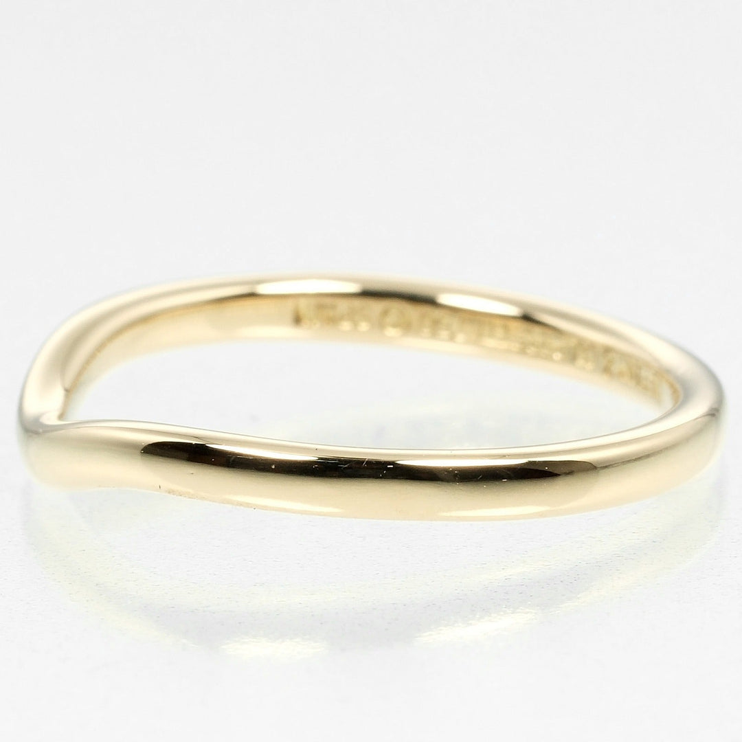 TIFFANY&Co. Ring K18 yellow gold gold 0.1" model Curved band Women Used Authentic