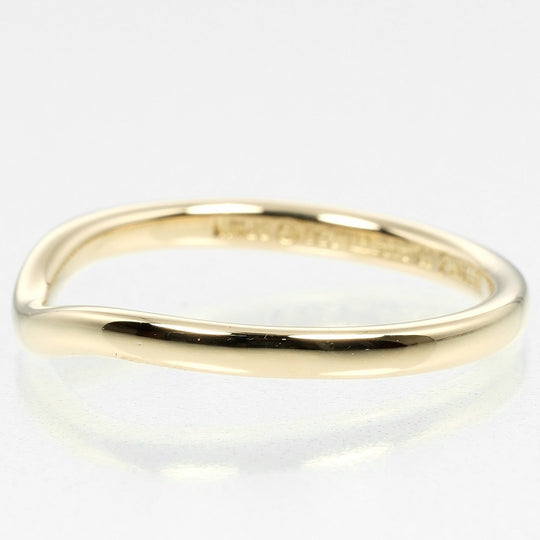 TIFFANY&Co. Ring K18 yellow gold gold 0.1" model Curved band Women Used Authentic