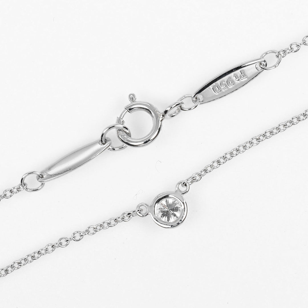 TIFFANY&Co. Necklace Pt950Platinum, Diamond Silver Top width 0.2" By the yard Women Used Authentic