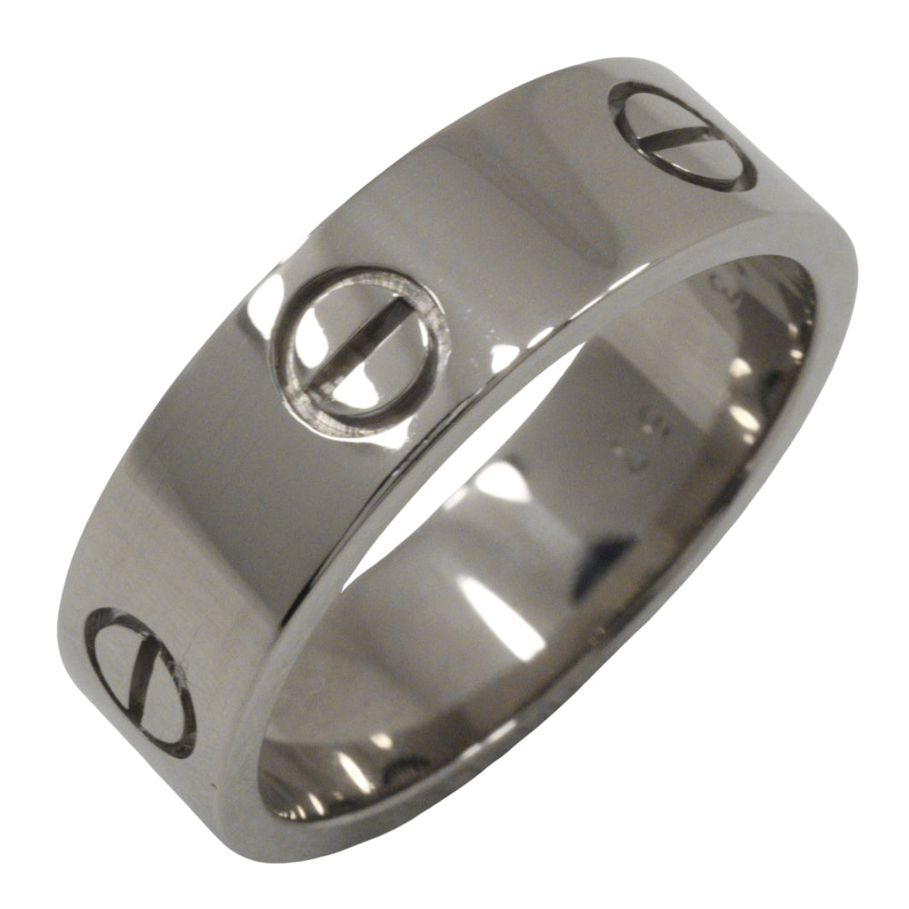 CARTIER Ring K18 white gold Silver Love Ring Women 57 Used Authentic