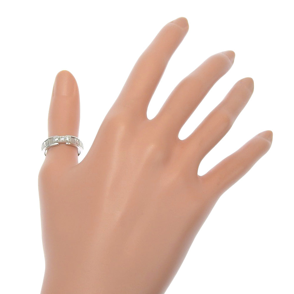 TIFFANY&Co. Ring K18 White Gold, Diamond White gold 3P diamond Atlas Women Used Authentic