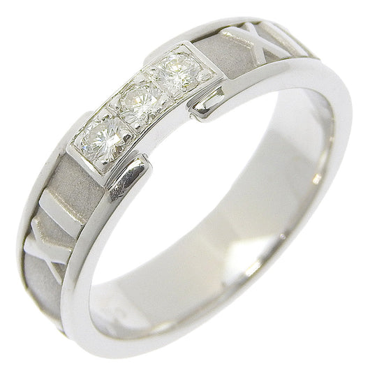 TIFFANY&Co. Ring K18 White Gold, Diamond White gold 3P diamond Atlas Women Used Authentic