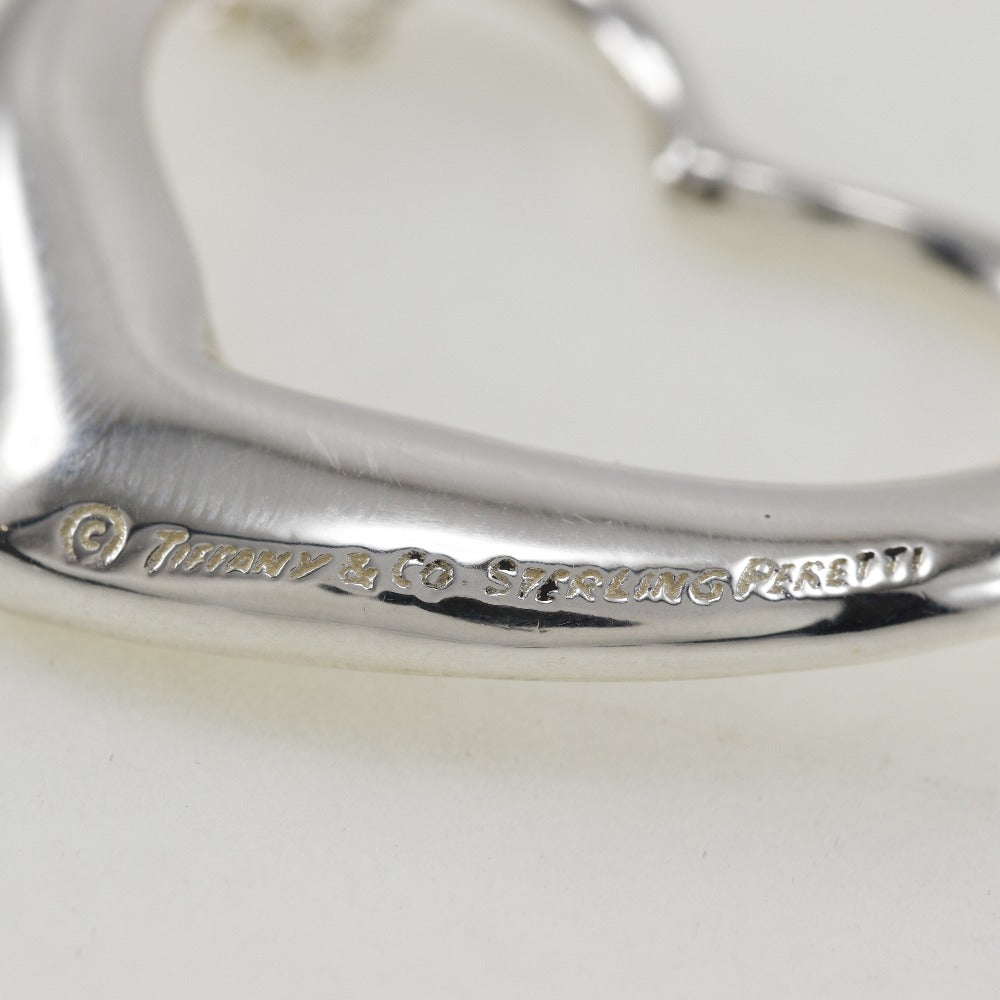 TIFFANY&Co. Necklace Sterling Silver Silver Elsa Peretti Open Heart Large Women Used Authentic