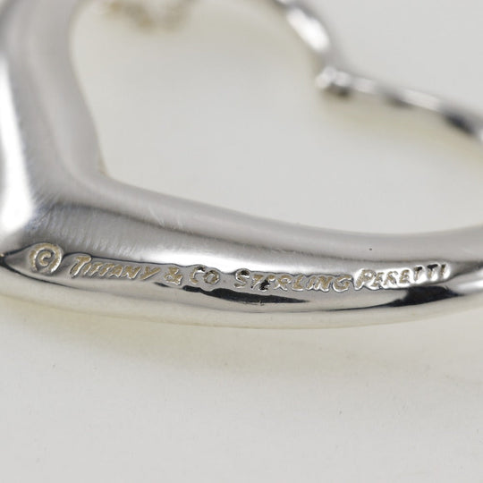 TIFFANY&Co. Necklace Sterling Silver Silver Elsa Peretti Open Heart Large Women Used Authentic