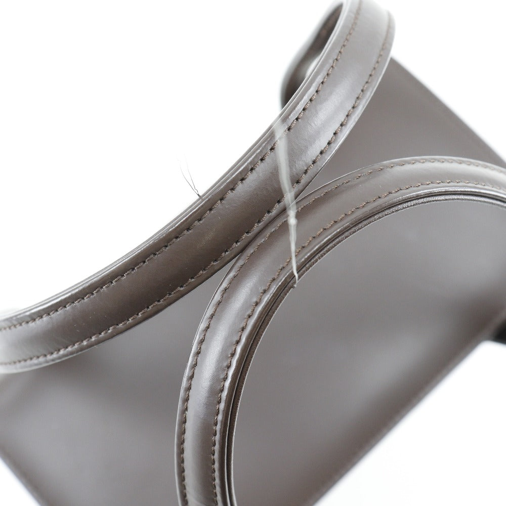 BURBERRY Handbag Calfskin Brown Nova Check box Women Used Authentic