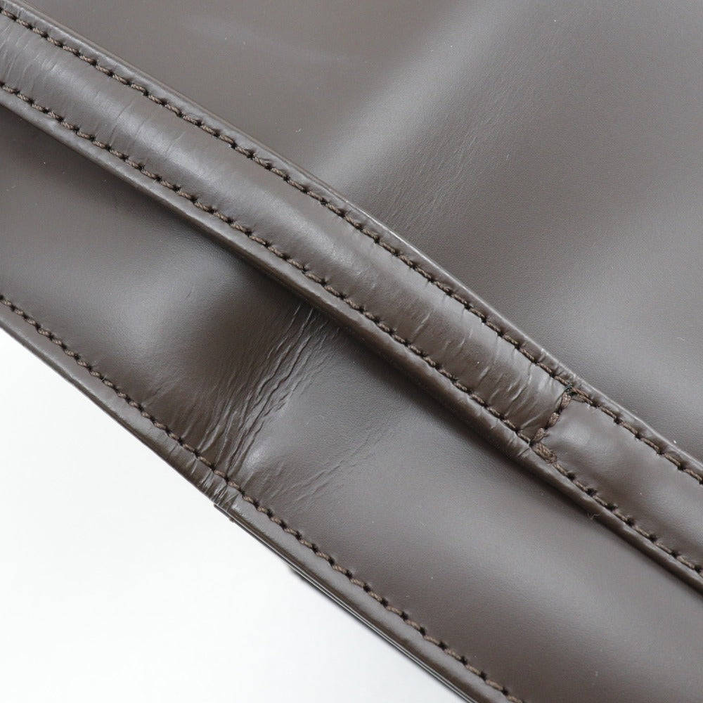 BURBERRY Handbag Calfskin Brown Nova Check box Women Used Authentic