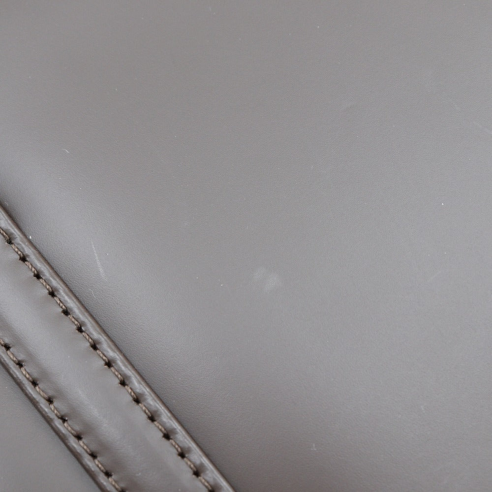 BURBERRY Handbag Calfskin Brown Nova Check box Women Used Authentic