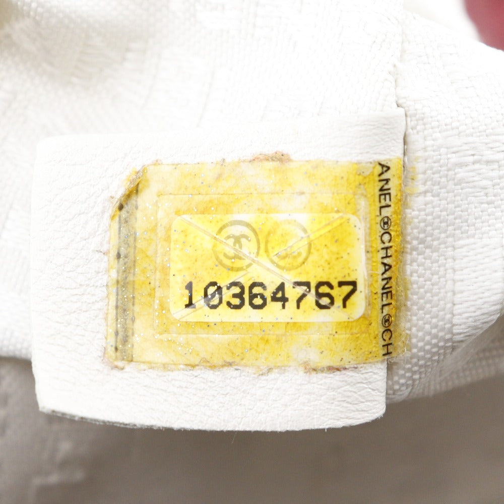 CHANEL Shoulder Bag tweed Red Clover charm one belt Women Used Authentic