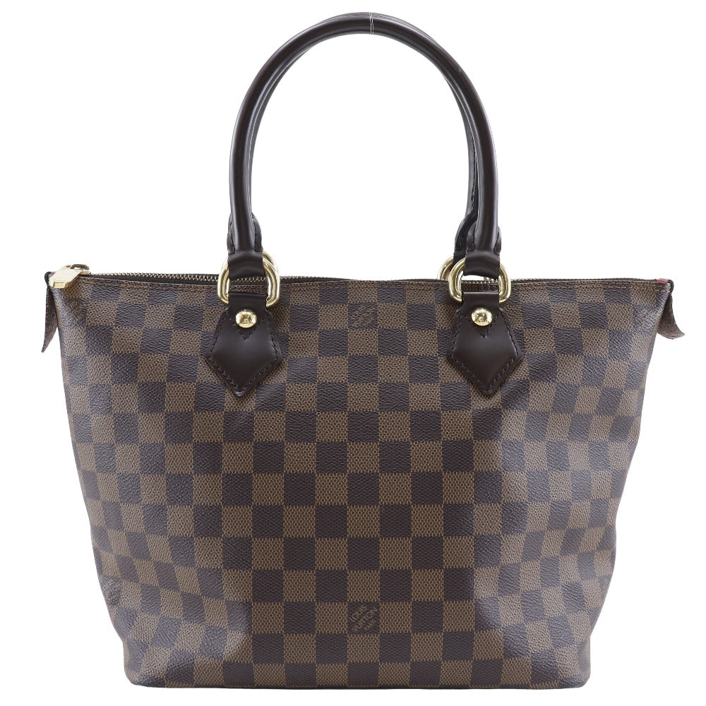 LOUIS VUITTON Tote Bag N51183 Damier canvas Brown Saleya PM Women Used Authentic