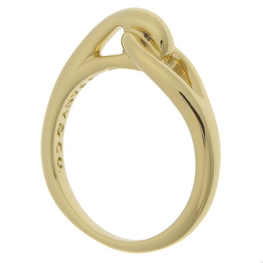 TIFFANY&Co. Ring K18 yellow gold gold knot Women Used Authentic