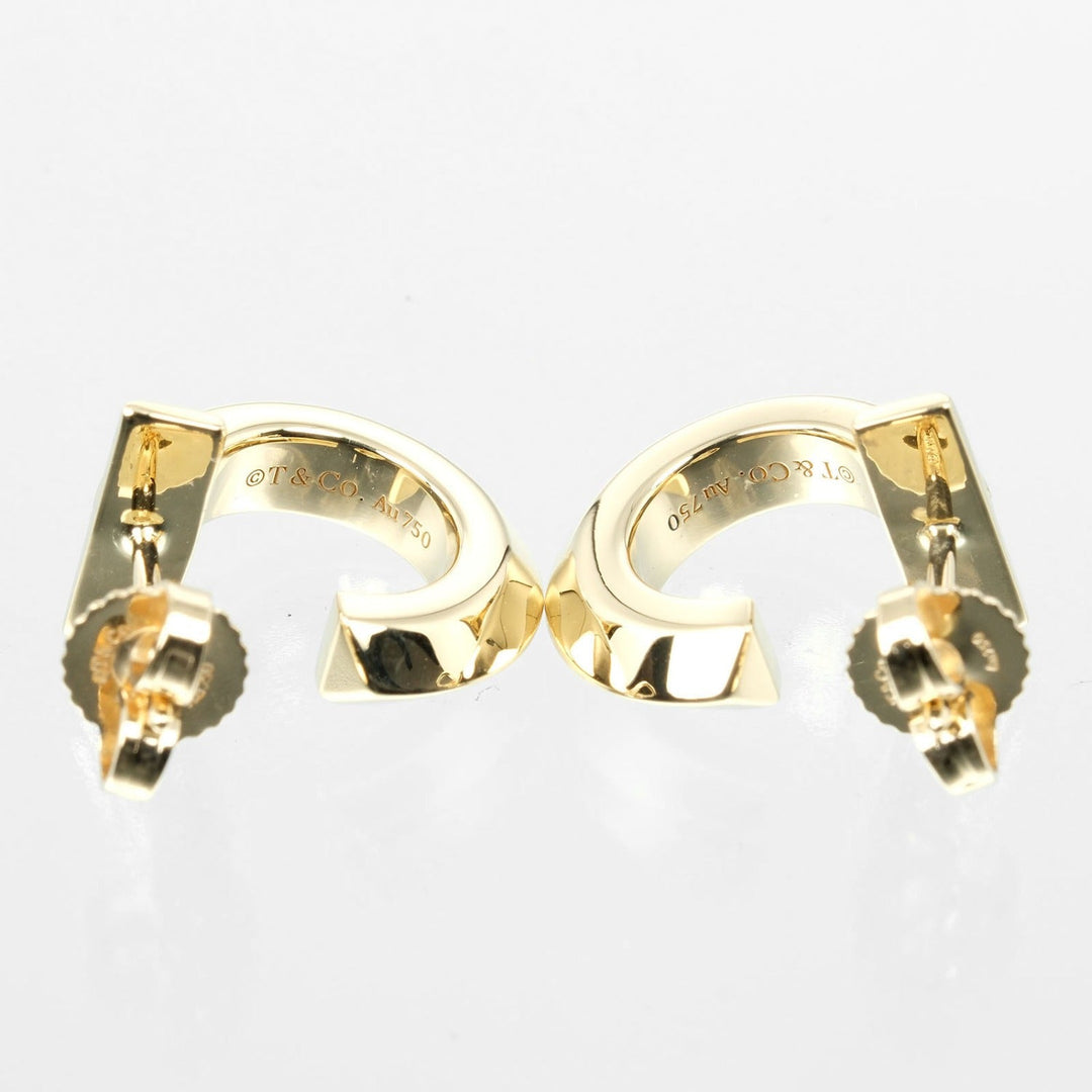 TIFFANY&Co. Pierce K18 yellow gold gold T-one hoop Women Used Authentic